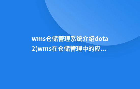 wms仓储管理系统介绍dota2(wms在仓储管理中的应用)