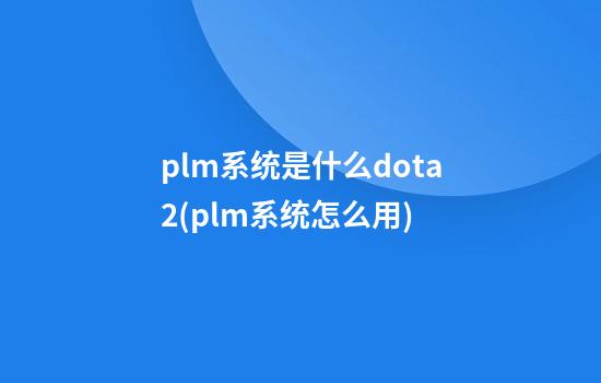 plm系统是什么dota2(plm系统怎么用)