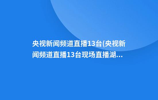 央视新闻频道直播13台(央视新闻频道直播13台现场直播湖北武汉新闻)